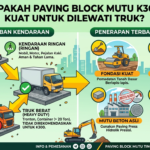 Paving Block Mutu K300 Kuat untuk Dilewati Truk