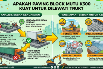 Paving Block Mutu K300 Kuat untuk Dilewati Truk