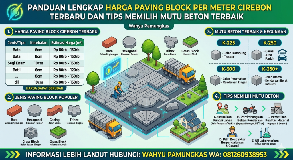 Harga paving block per meter cirebon