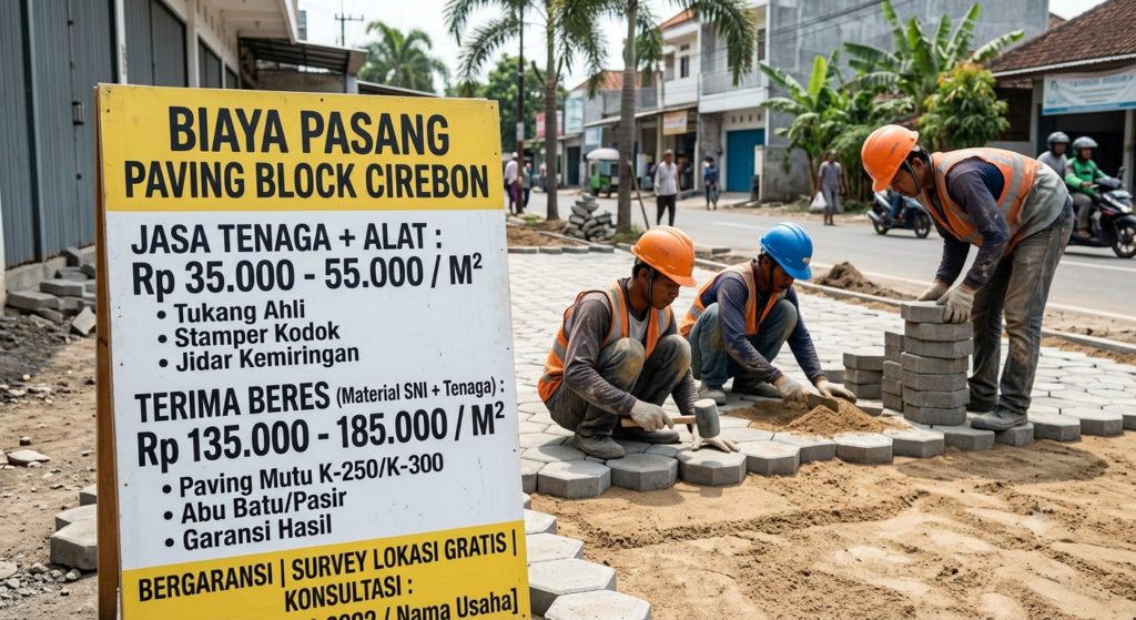 biaya pasang paving block Cirebon