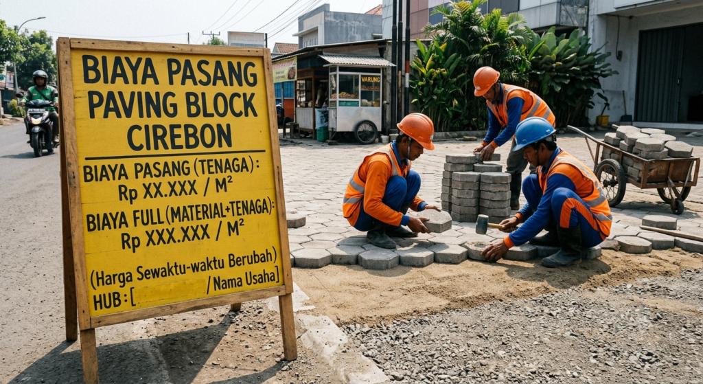 biaya pasang paving block cirebon
