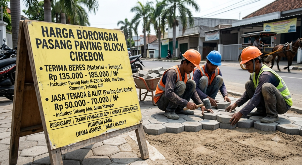 harga borongan pasang paving block cirebon
