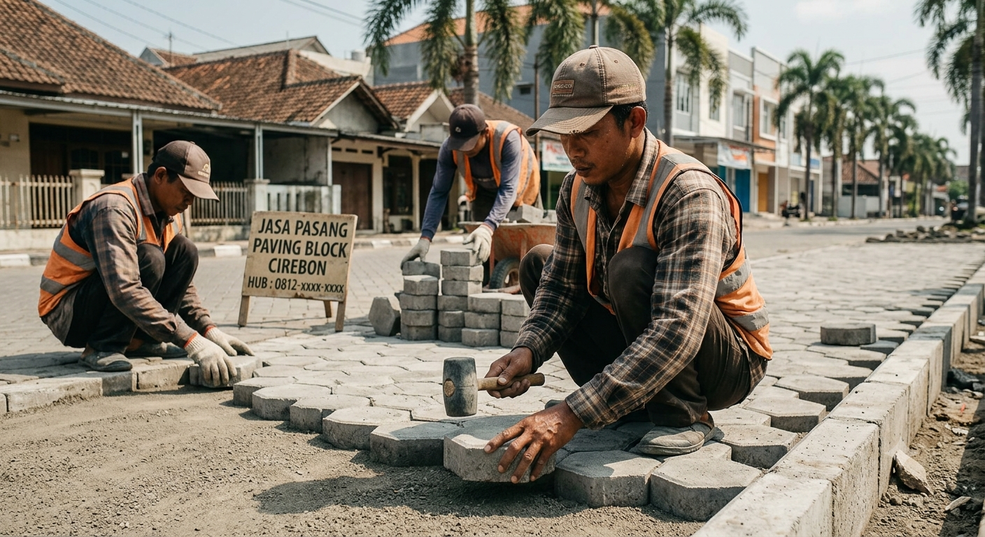 Tukang Pasang Paving Block Cirebon: Solusi Perkerasan Lahan Presisi, Rapi, & Bergaransi